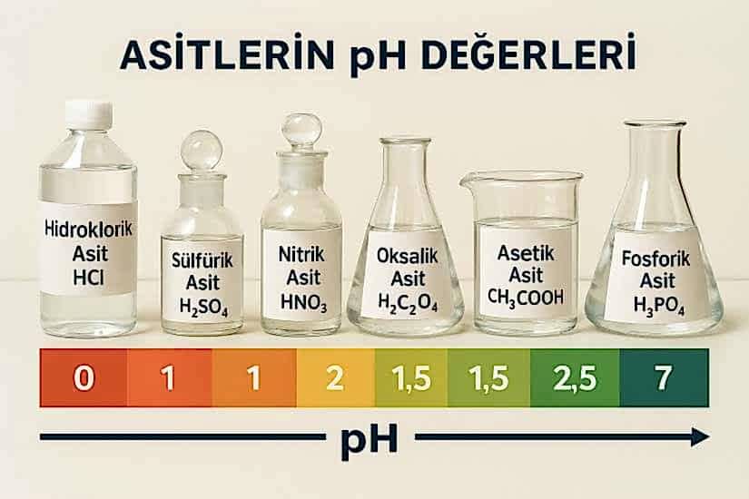 Asitlerin PH&nbsp;Değerleri